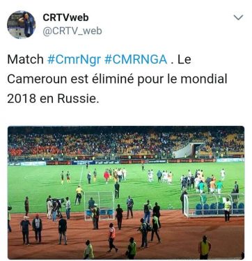 Article : Le Cameroun n’ira pas à la coupe du monde 2018